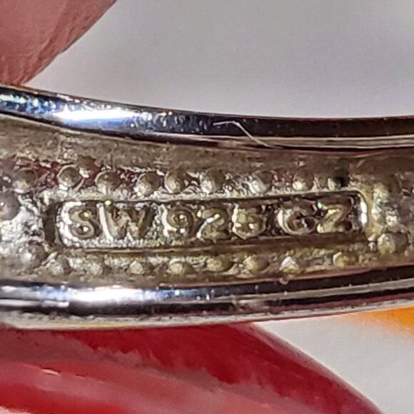 Cubic Zirconia (Cz) Solitaire Sterling Silver Ring - Picture 5 of 7